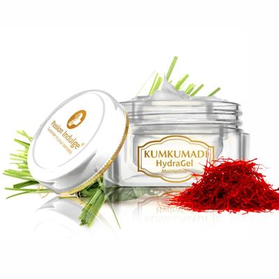 Passion Indulge Kumkumadi Hydragel Moisturizer For Face with SPF 15 - Ayurvedic Gel with Saffron, Vetiver Essential Oil &16 Herbs | Hydrating,Radia