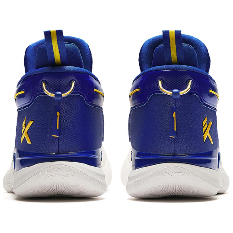 New Anta KT9 Cushioning Wear-Resistant Low-Top Basketball Shoes Men's White Blue 112421101-5