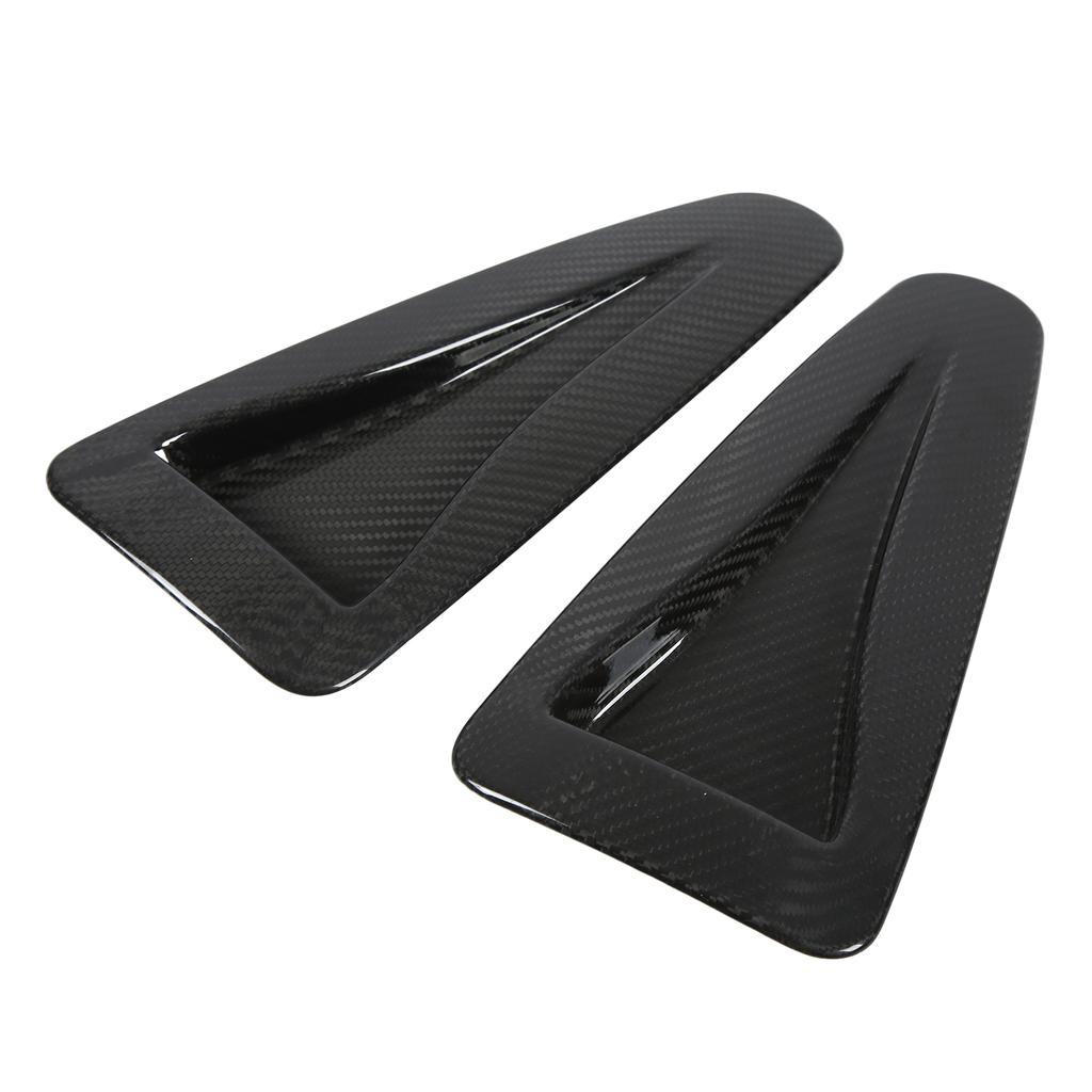 2 buc. Acoperire Aerisire Capotă Fibră de Carbon Reală Lucioasă Ornament Admisie Aer Capotă Înlocuitor pentru Nissan R35 GTR 2008‑2016