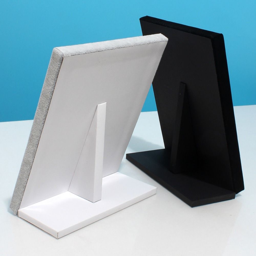 Soft Velvet Jewelry Organizer Black Gray Ring Holder Rings Display Stand Shop Counter