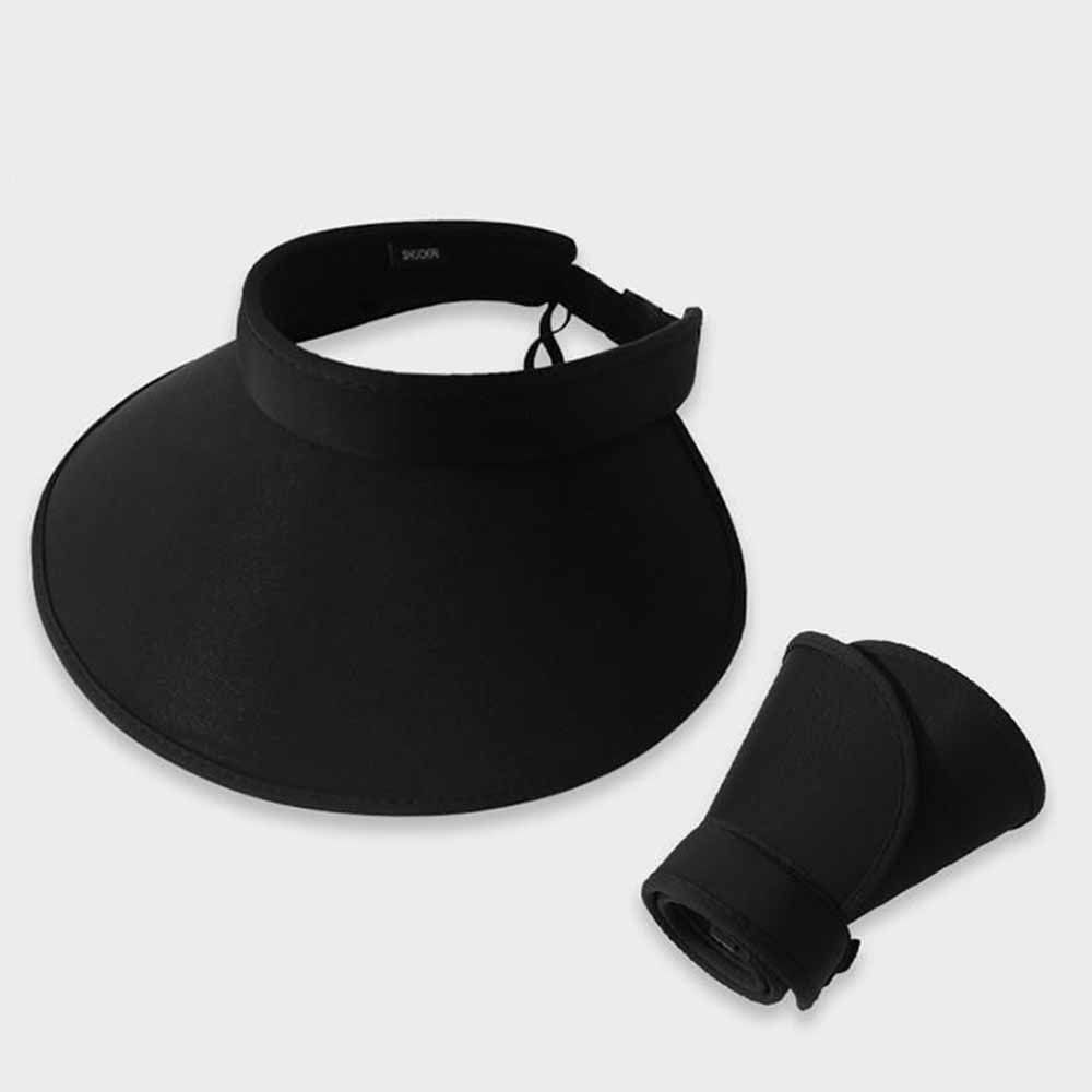 Wide Brim Foldable Shawl Hat Breathable Solid Color Sunscreen Sun Hat with Mask Windproof Outdoor Bucket Hat Sun Protection