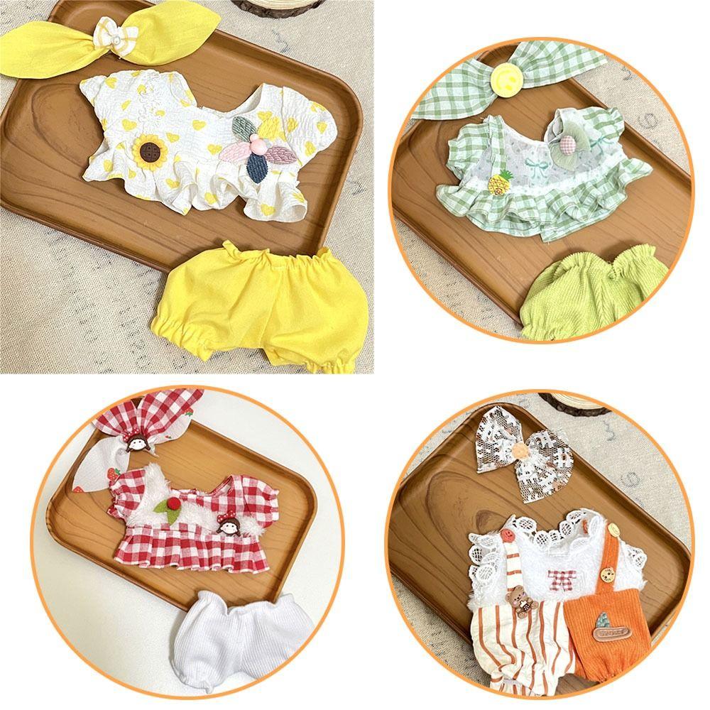 20cm New Cute Bunny Cotton Clothes Cos Gift Handmade Princess Dress Bow DIY Accessories