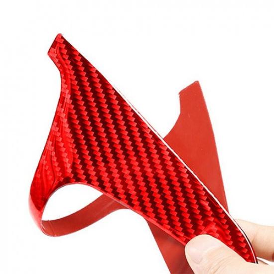 Red Carbon Fiber Gear Shifter Frame Cover Trim For Honda CR-V CRV 2007-2011
