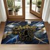 Chelsea FC Design Crystal Velvet Rug Soft Decorative Mat for Bedroom Entrance
