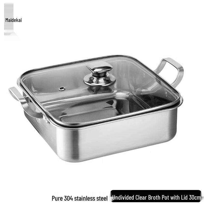 Maidekai 304 Stainless Steel Single Hot Pot 30cm