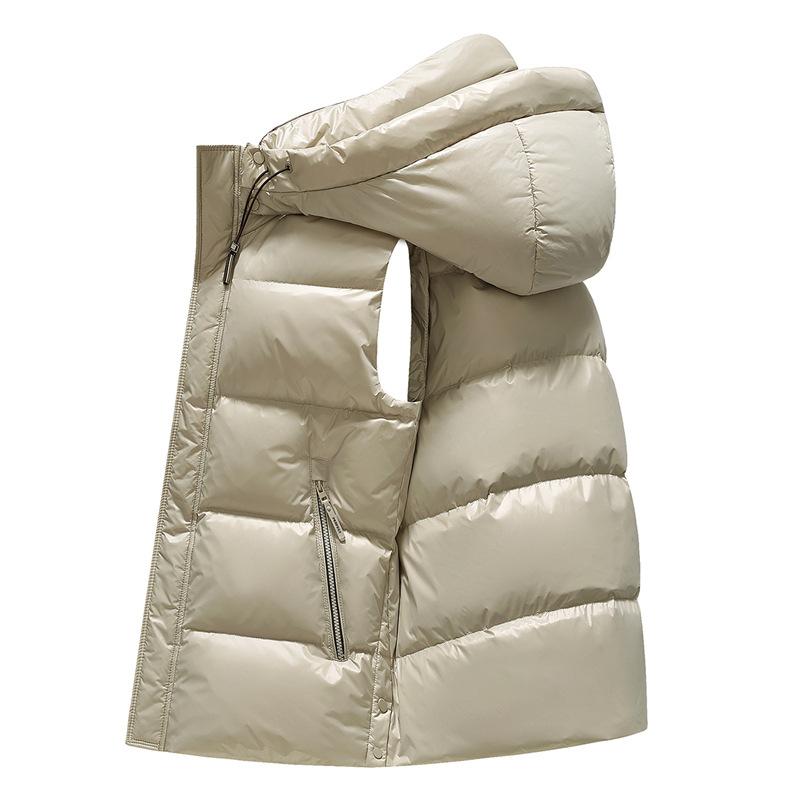 Autumn and Winter New Style Simple and Versatile Down Vest Men's Youth Fashion Warm Vest Trendy Down Vest