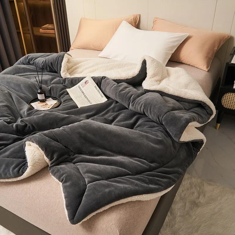 

Многофункциональное флисовое плюшевое одеяло для кровати, дивана, зимнего домашнего теплого пледа, сохраняющего тепло, двухслойное одеяло, покрывало, простыня 180x200cm-1pc