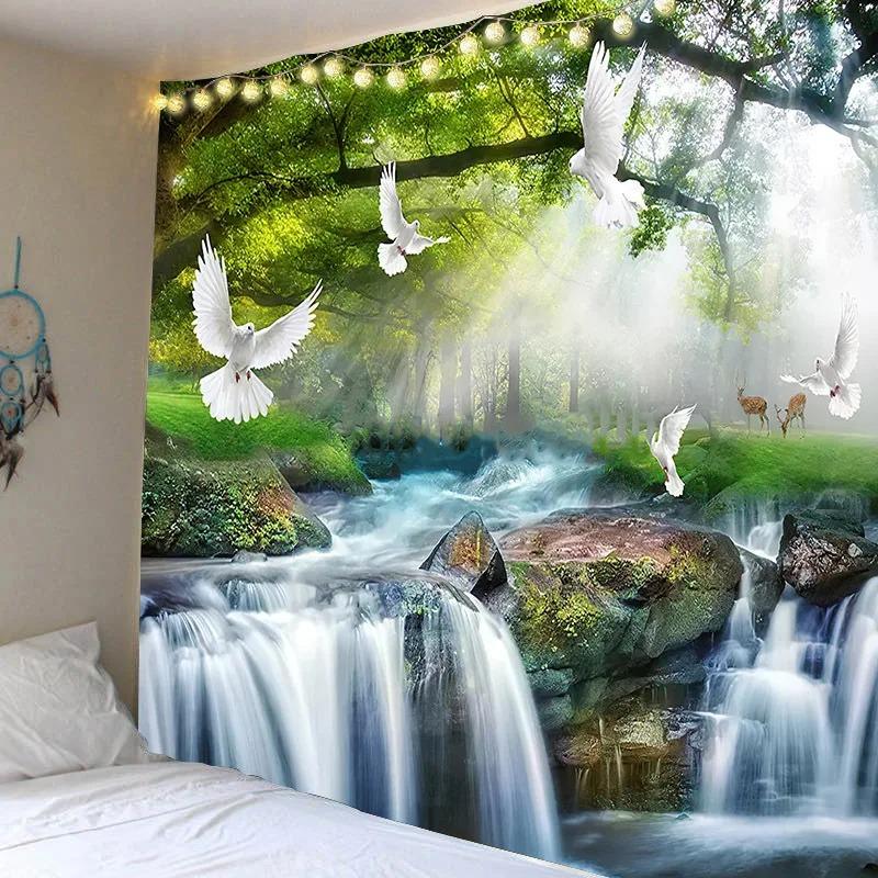 Sun Sunset Sea Pattern House Bedroom Ocean Tapestry Home Decoration Living Room Dormitory Wall Background Hanging Cloth