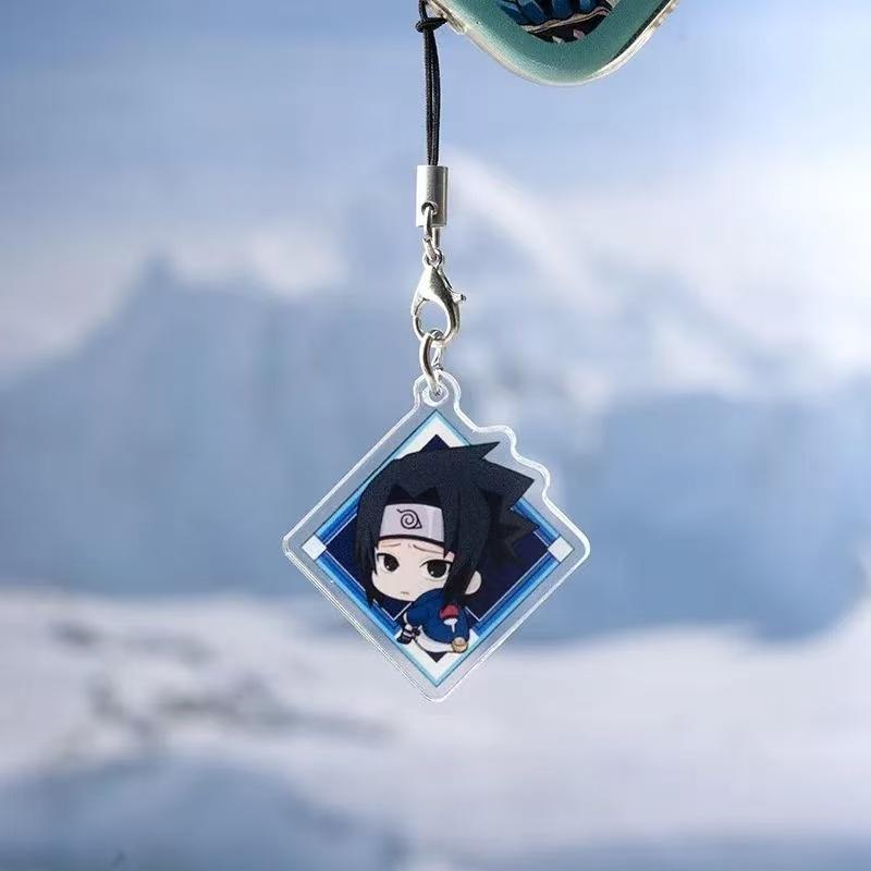 Anime Naruto Acrylic Keychain Accessaries Uzumaki Naruto Cartoon Keyring