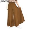 BITCED Women's Fashion Casual Solid Color Print Pants & Capris