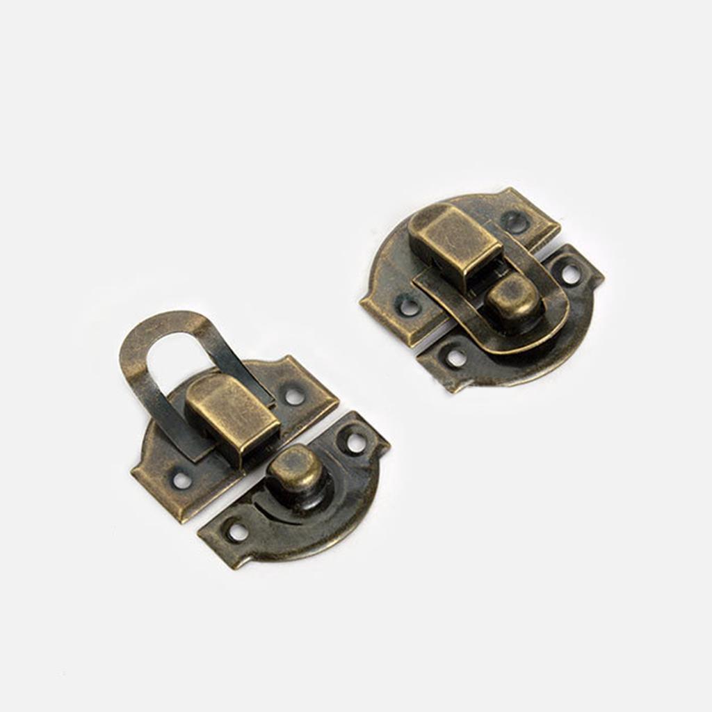 4pcs Vintage Iron Buckle Hasp Lock Buckle for Storage Boxes, Drawers, Cabinets
