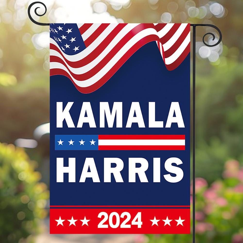 1-5Pc Kamala Harris 2024 Bandeira de jardim com cores vivas Bandeira Kamala Harris Bandeira de quintal Kamala Harris para eleição presidencial americana