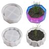 Geometric Round-Cut Gypsum Silicone Molds Storage Box Mold for Making Succulent Plant Pot Flower Pot Pen Holder