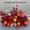 Red Chinese Engagement Wedding Floor Arrangement - Aisle and Stage Silk Flower Decoration