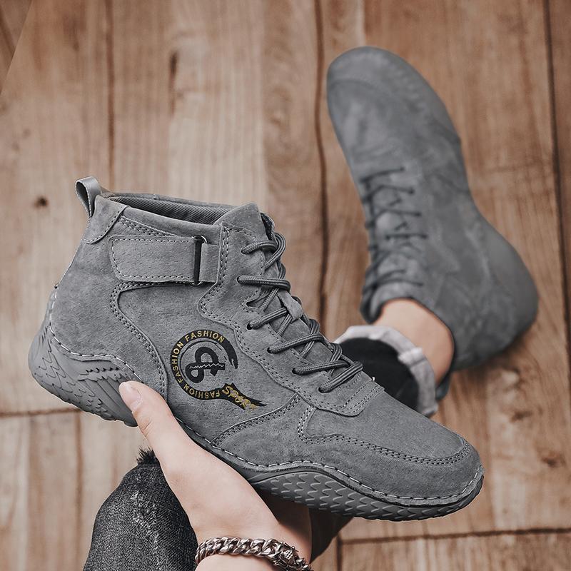 Pig Leather Boots Men Shoes Comfortable Ankle Boots for Men Casual Shoes Moccasins Men Winter Boots