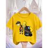 The Simpsons Cartoon Casual T Shirt Children Boys Girls Summer Cute Kawaii Crew Neck Fashion Street Tops