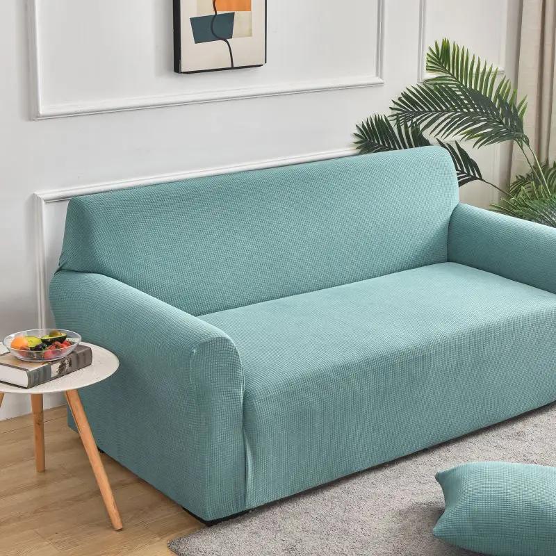 Водонепроницаемый эластичный чехол для дивана из кукурузного бархата, регулируемые эластичные чехлы для угловых диванов, 1/2/3/4-местные, Г-образной формы 1 Seat 90-140CM