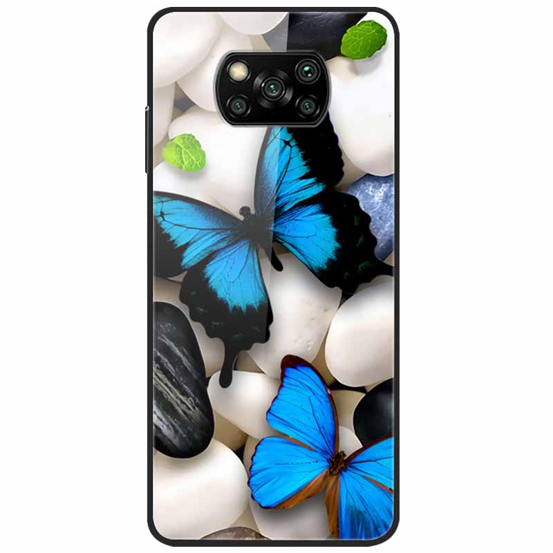 Etui na Poco X3 Pro Modne Urocze Szkło Hartowane Luksusowe Pokrowce Coque dla Xiaomi Poco X3 NFC Etui PocoX3 X 3 Zderzak Ochronny