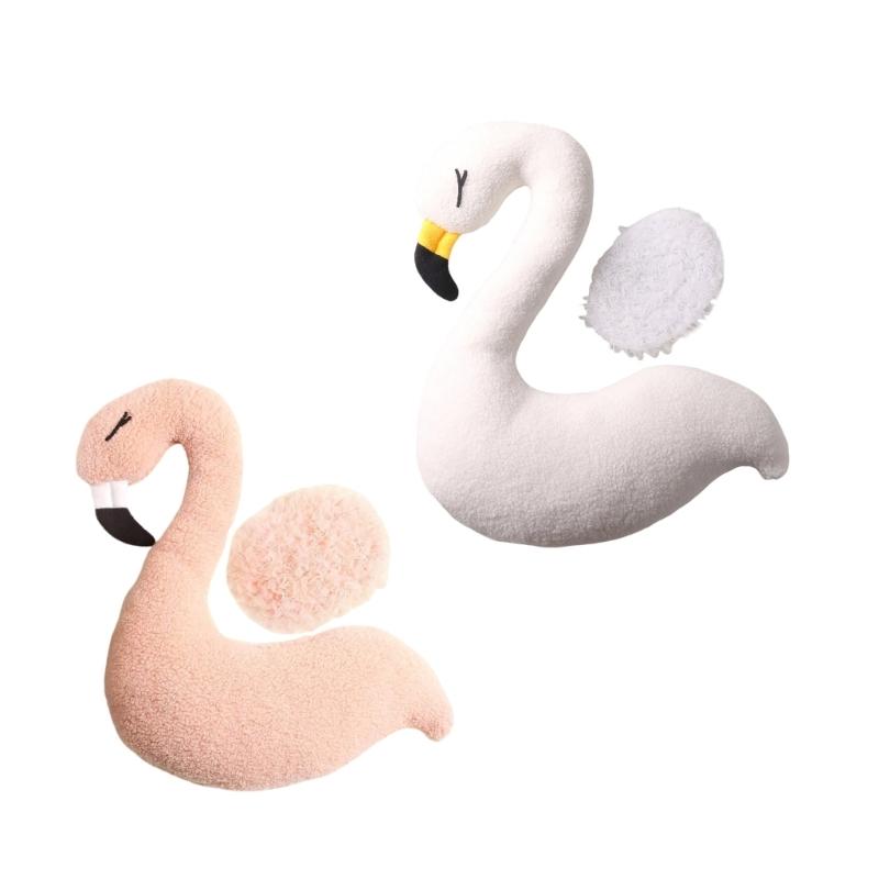 Photography Props Plush Flamingo Posing Pillow for Baby Sleeping Dolls Infant Stuffed Photo Pillow Infant Photo Backdrop rosa