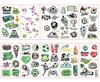 10 Sheets/Set Luminous Tattoo Stickers Children Cartoon Football Temporary Tattoos Glow Paste on Face Arm Leg for Kids Gift