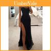 Vintage Satin Slip Dress With Side Slit For Evening Parties And Summer Events