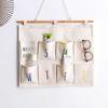 Hanging Storage Multilayer Bag With Cotton Linen Material Home Use Net Sundries