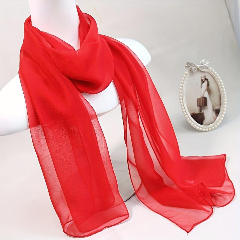 Lightweight Chiffon Scarf Elegant Sheer Shawl with Black & Gray Gradient Design Breathable & Sun-Protective Casual Outings