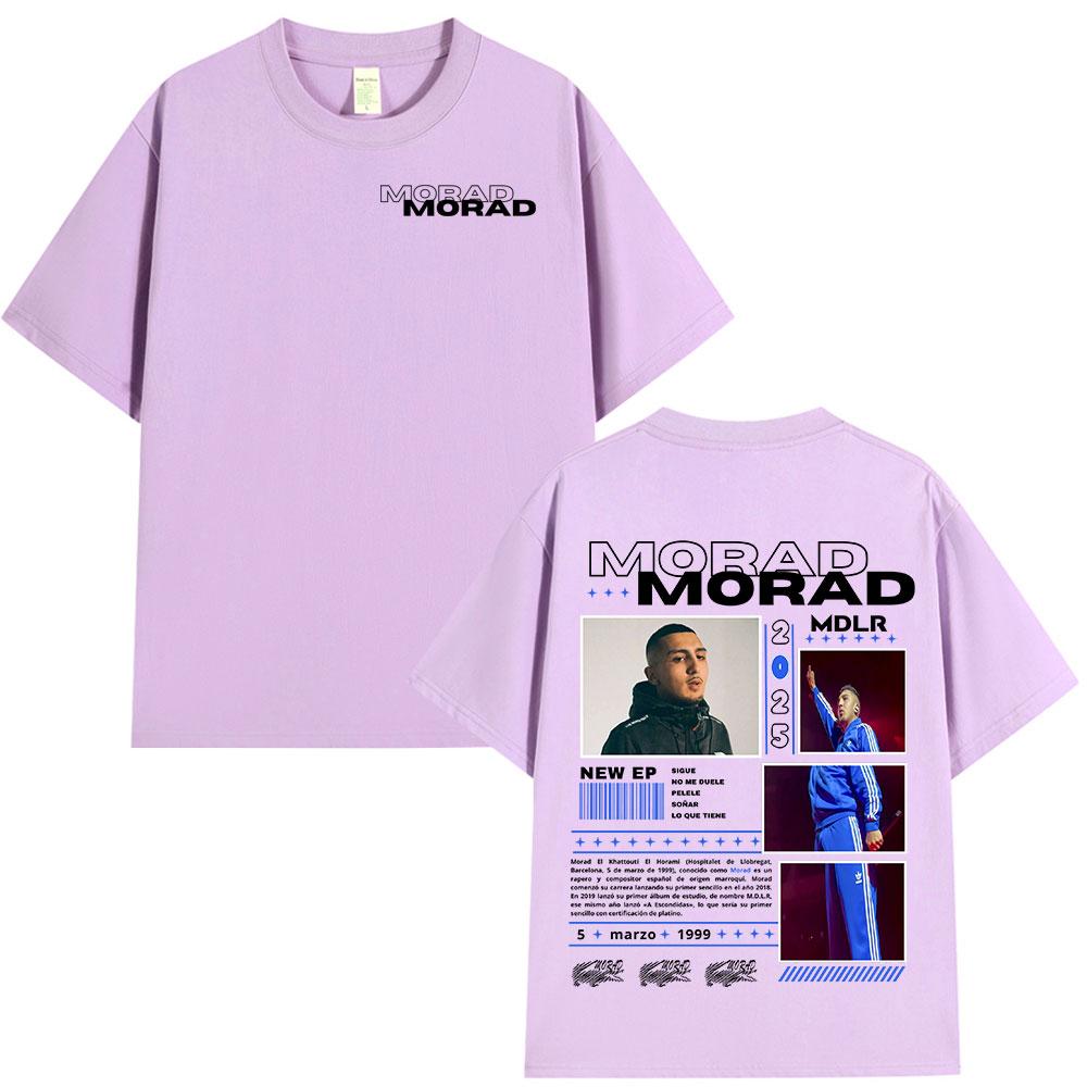 Rapper Morad MDLR 2025 Tour T Shirt Fashion Hip Hop Vintage Short Sleeve Tshirts Unisex Women Casual Cotton Tshirt Streetwear