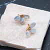 Light Luxury Baroque Pearl and Floral Stud Earrings