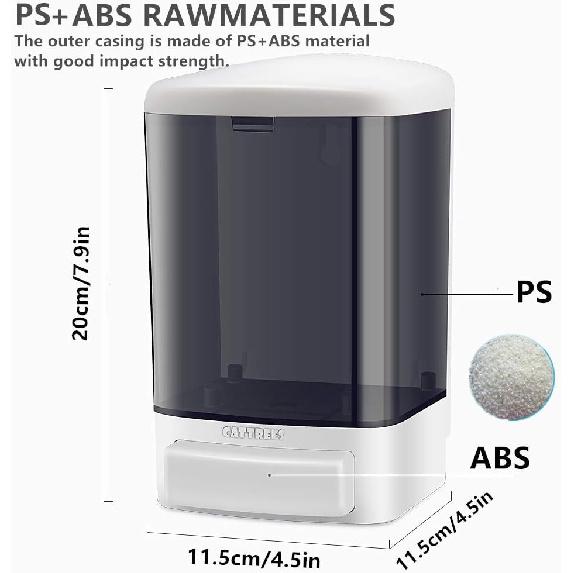 Manual Soap Dispenser Kitchen Bathroom 33.8oz/1000ml Wall Mounted Hand Commercial Soap Dispenser for Liquid Containers Shampoo Gel Chamber Plastic