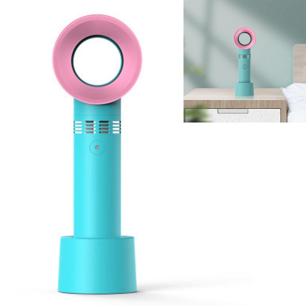 Ręczny wentylator bezłopatkowy 3 poziomy regulacji Bateria 2000 mAh Przenośny wentylator ręczny ze wspornikiem podstawy