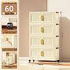 40-60cm Wide Transparent Foldable Double Door Floor Storage Cabinet with Multiple Layers
