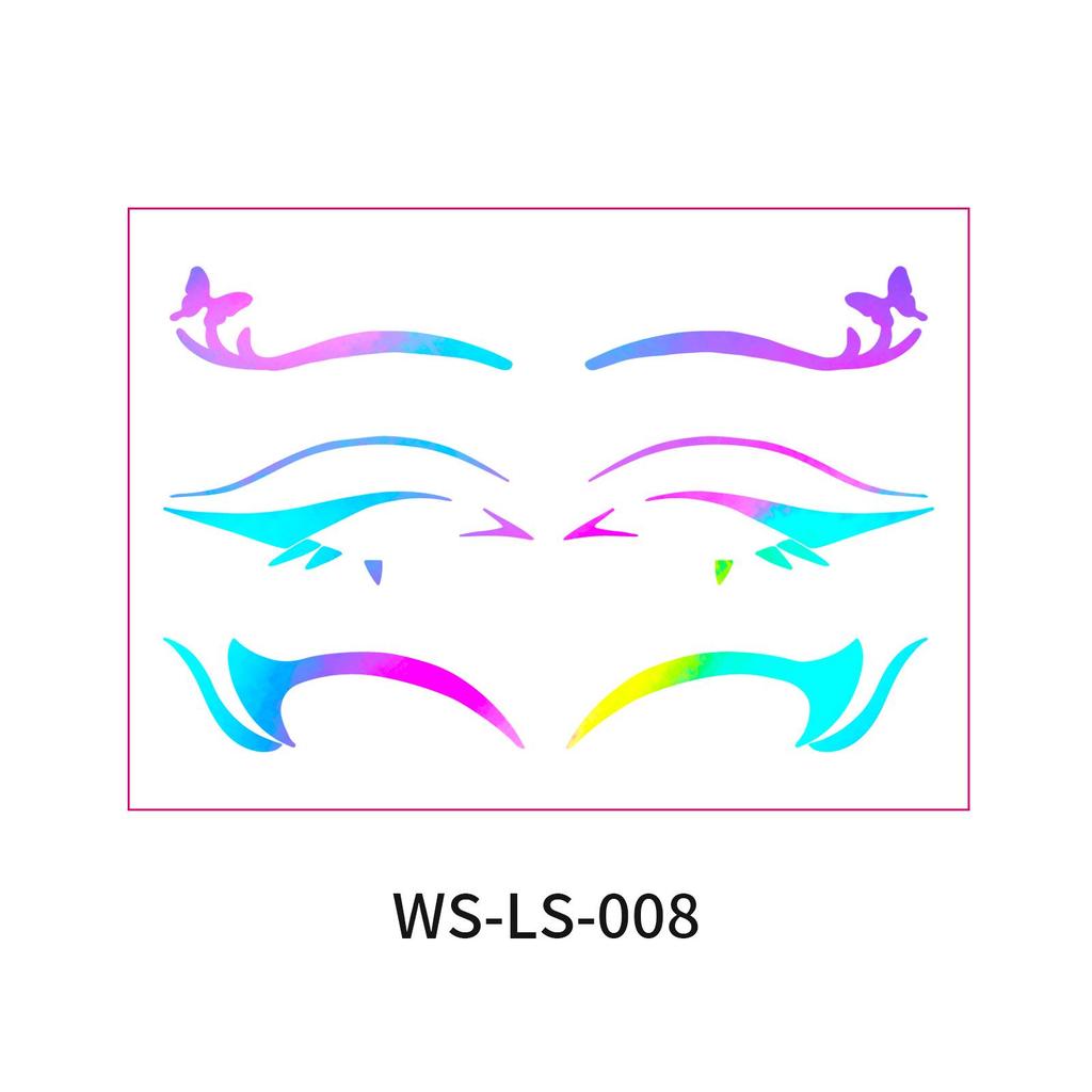 European & American Cross-border Music Festival Laser Eyeliner Stickers - Waterproof & Long-lasting Disposable Tattoos