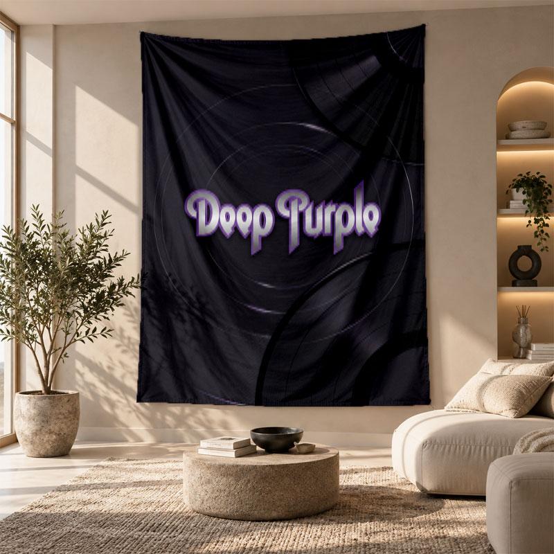 Decorative Tapestry,Deep Purple Printed Wall Art, Lightweight Wall Hanging For Bedroom Background