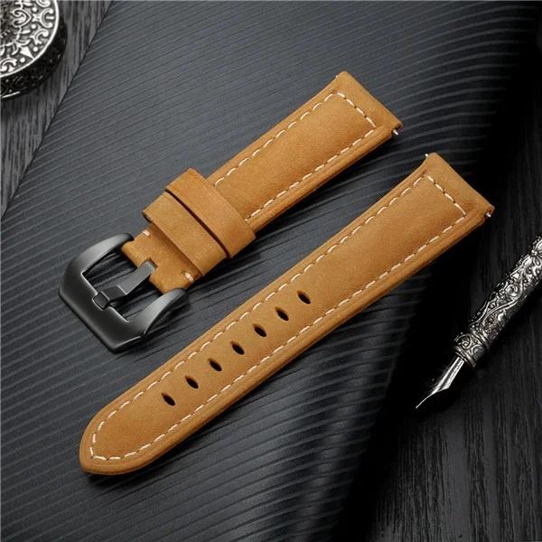 

Винтажный кожаный ремешок для Huawei Watch GT 4 3 SE GT3 SE Amazfit GTR 4 3 24 мм 22 мм 20 мм ремешок для часов для Samsung Watch 6 5 4 Classic 22mm
