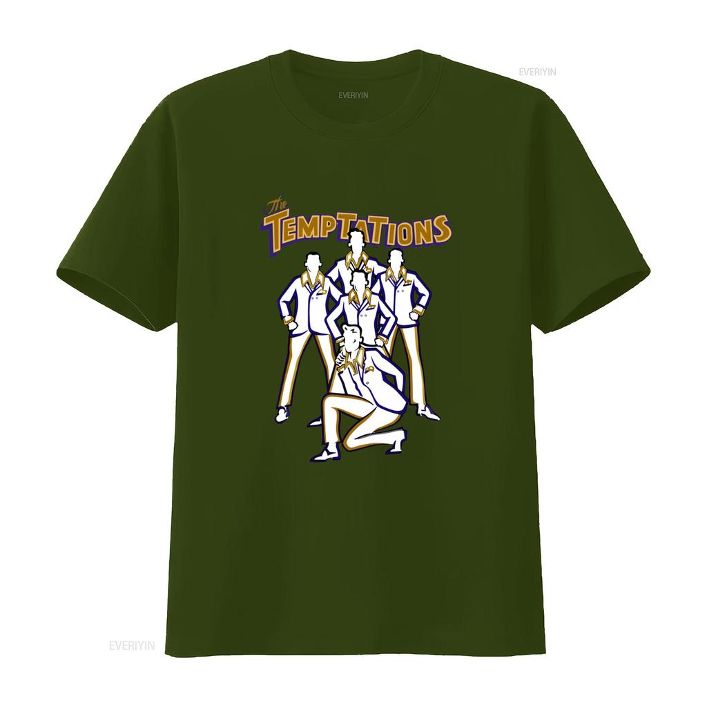 The Temptations Mens T Shirt Retro Soul Motown Band Artwork Funk Concert Music Legends Tour Merch Back to Front Album vintage
