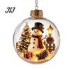 Year Round Home Accent Lighted Clear Christmas Ball Ornaments, Cute Santa Claus/Tree/Snowman/Angel Figure Inside Portable Light Decor The Xmas Hanging