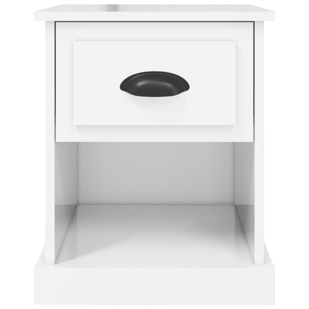 Vidaxl Nightstands, 2 Pcs, High Gloss, White, 39X39X47.5 Cm