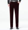 2025 Autumn Men's Corduroy Business Casual Mid-Rise Straight-Leg Pants
