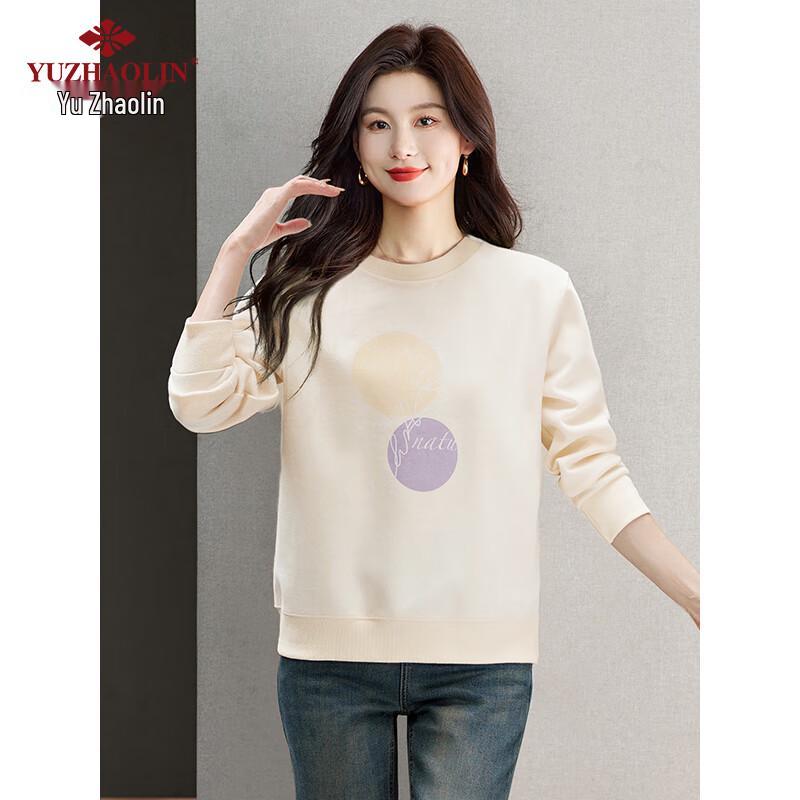 Women's Round Neck Loose Embossed Sweatshirt