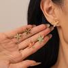 Starfish Enamel Titanium Steel Stud Earrings - Beach Ocean Style for Women, European-Inspired Stainless Steel Ear Ornaments