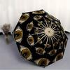 1pc Eyes Mandala Auto Open/Close Umbrella with Windproof, Functional Design, 8-Rib Sturdy Canopy