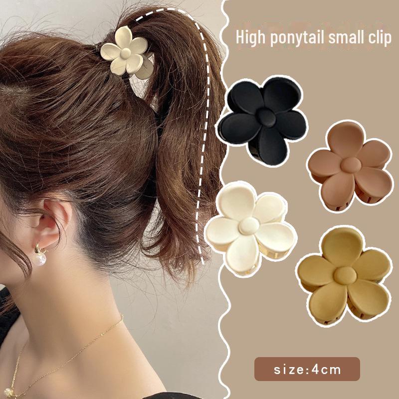 Frosted Flower Anti-Collapse High Ponytail Claw Clip