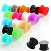 12 Pairs Ear Gauges Tunnels Silicone Expanders Flared