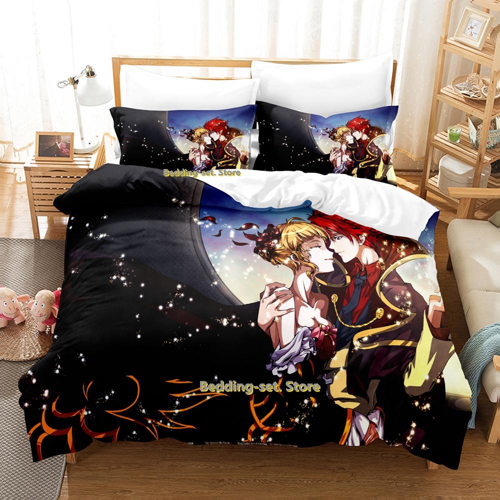 2024 Umineko When They Cry Bedding Set Single Twin Full Queen King Size Bed Set Adult Kid Bedroom Duvetcover Set Anime Bed Sheet (135x200cm)