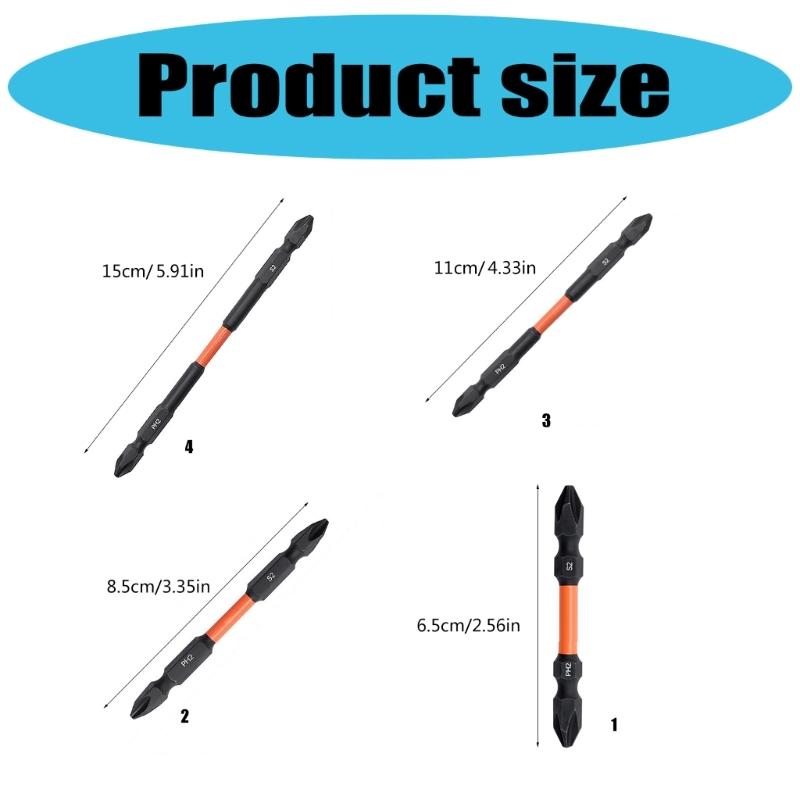 High Strength S2Steel Double Headed Crosses Screwdriver Bits for Versatile Use in Various Repair and Assembly Tasks