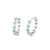 Europe and the United States Cross-border Explosion Cold Wind Slightly Inlaid Turquoise Ear Buckle Fashion Personality Women's Light Luxury High-end