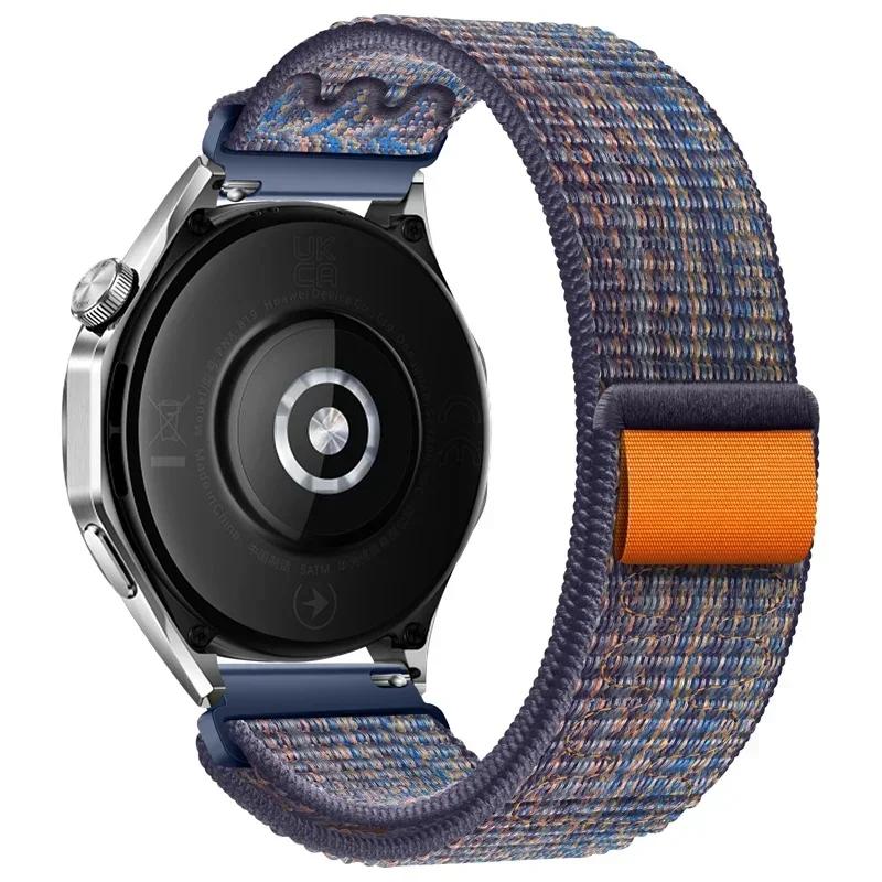 22mm 20mm Nylon Loop Band For Huawei Watch 5/4/GT5/4/3/2 Pro 46mm Needlework Wristband Bracelet Amazfit Active2/Balance 2 Strap