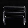 3Pcs Acrylic Shoe Display Shelves Clear Storage Rack Organizer for Makeup Cosmetics Lipstick Foundation Blush Eye Shadow Display
