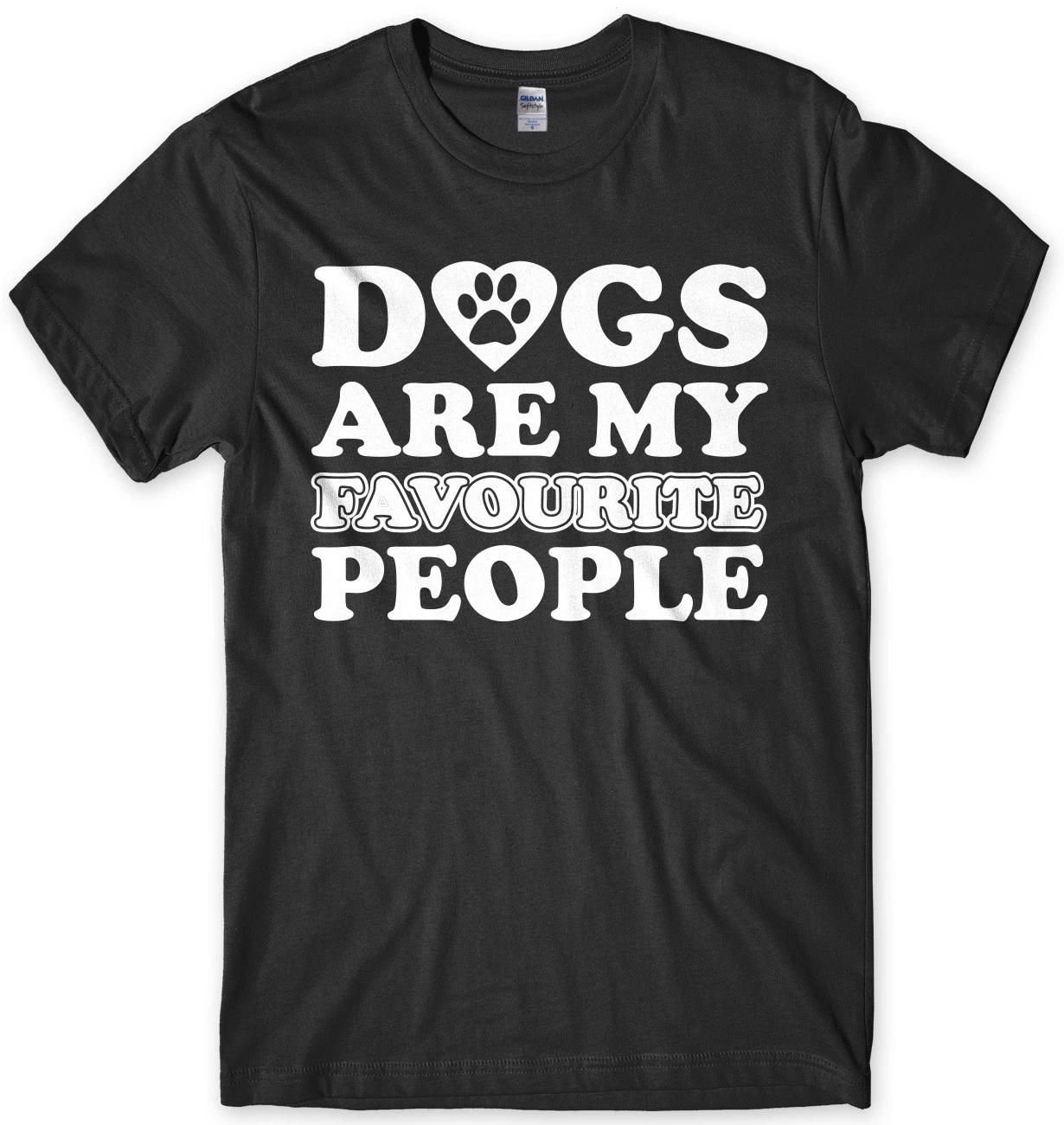 Dogs Are My Favourite People Mens Funny Unisex T-Shirt S